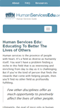 Mobile Screenshot of humanservicesedu.org